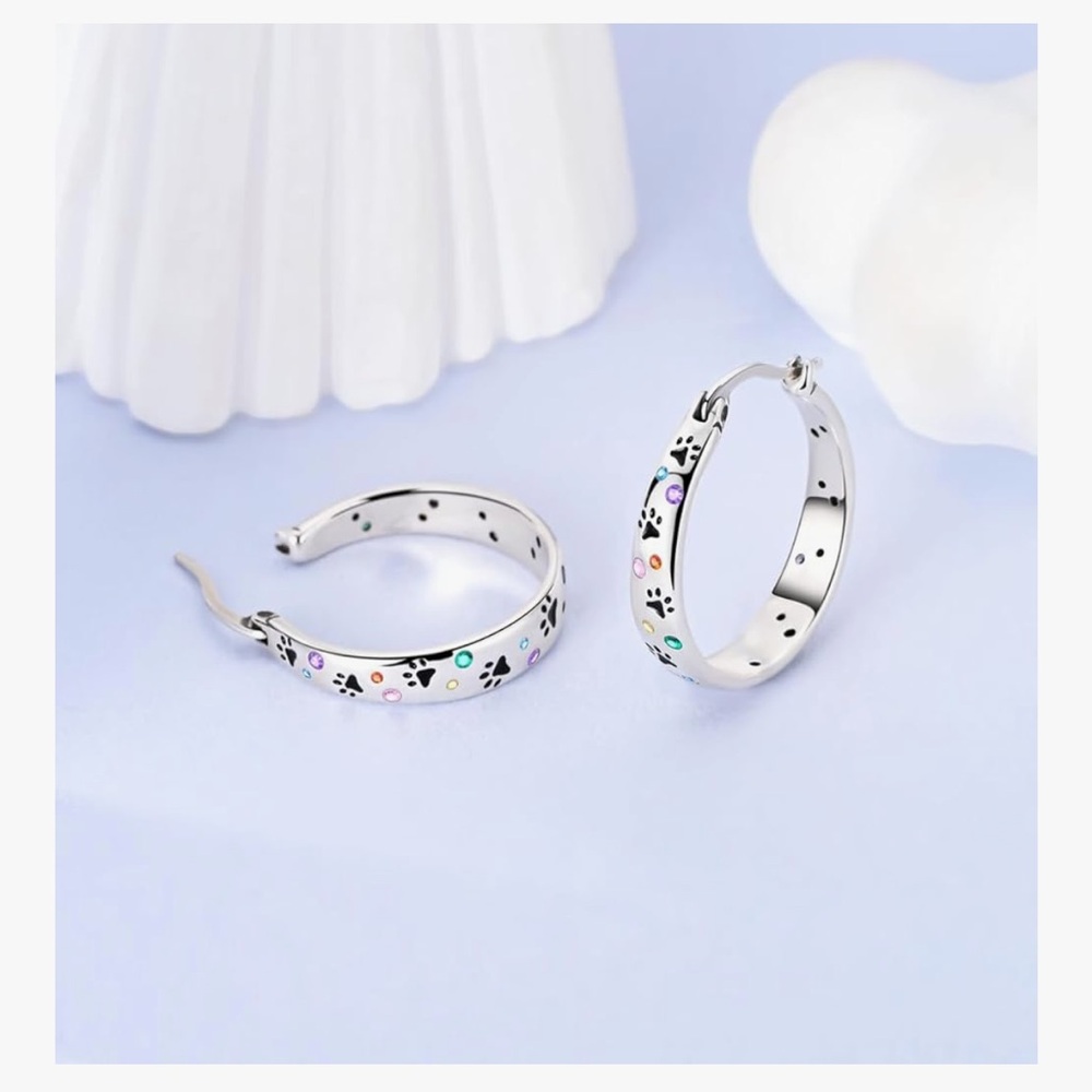 🆕925 Sterling Silver Hoop Earrings for Women Hypoallergenic Lightweight - Picture 2 of 6